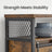 Buffet Cabinet - Wood - Rustic Brown and Black - Adjustable Shelf with Sliding Barn Door and Open Compartment