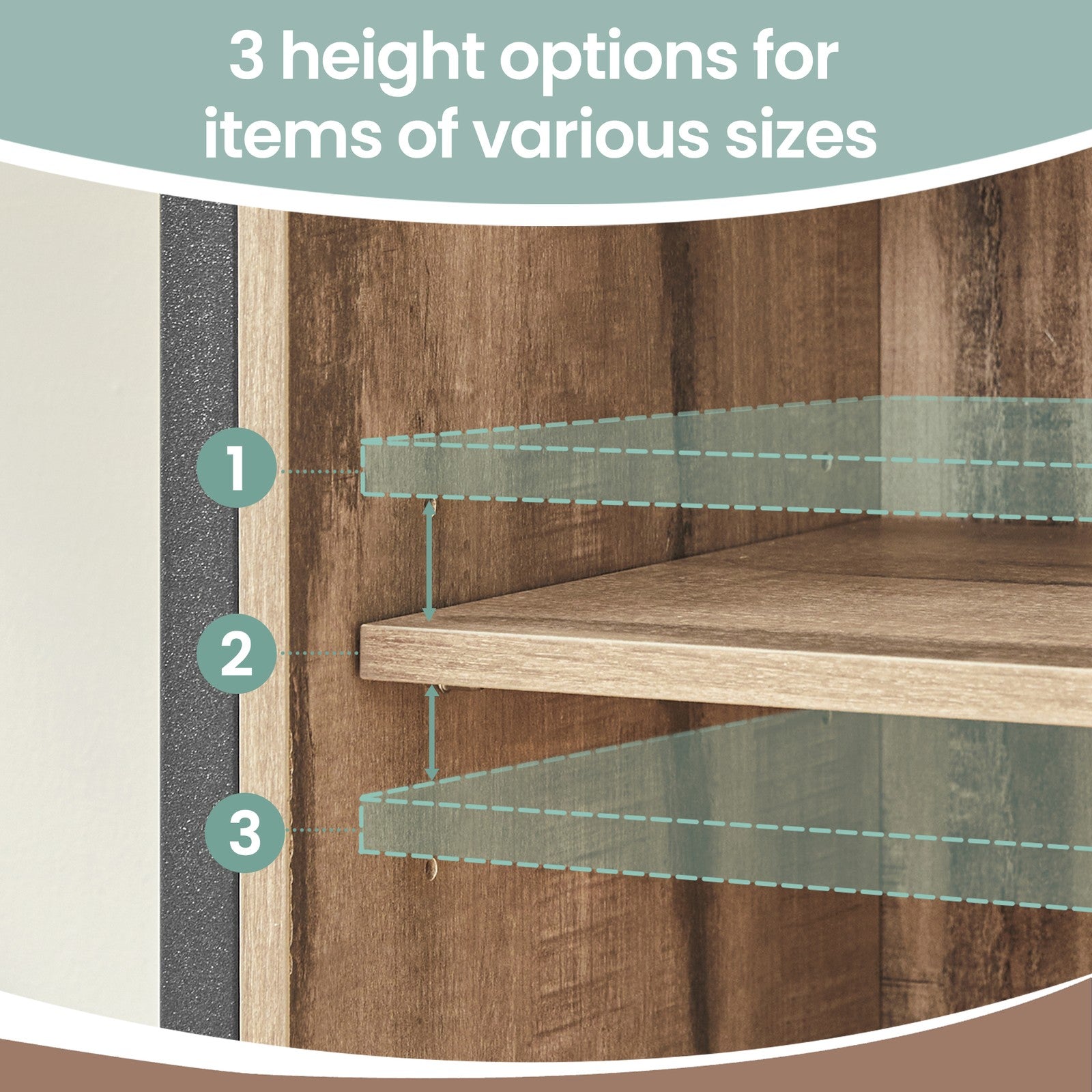 Buffet Cabinet - Wood - Rustic Brown and Black - Adjustable Shelf with Sliding Barn Door and Open Compartment