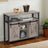 Buffet Cabinet - Wood - Turquoise Brown - 2 Sliding Barn Doors