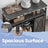 Buffet Cabinet - Wood - Turquoise Brown - 2 Sliding Barn Doors