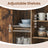 Sideboard - Wood - Rustic Brown and Black - Barn Doors
