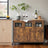 Sideboard - Steel - Rustic Brown and Black