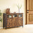 Sideboard - Steel - Rustic Brown and Black