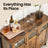 Sideboard - Steel - Rustic Brown and Black