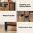 Sideboard - Steel - Rustic Brown and Black