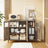 Sideboard - Steel - Rustic Brown and Black