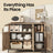 Sideboard - Steel - Rustic Brown and Black