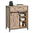Freestanding Storage Cabinet - Engineered Wood - Rustic Brown and Black - Sliding Barn Door and Drawer