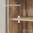 Freestanding Storage Cabinet - Engineered Wood - Rustic Brown and Black - Sliding Barn Door and Drawer