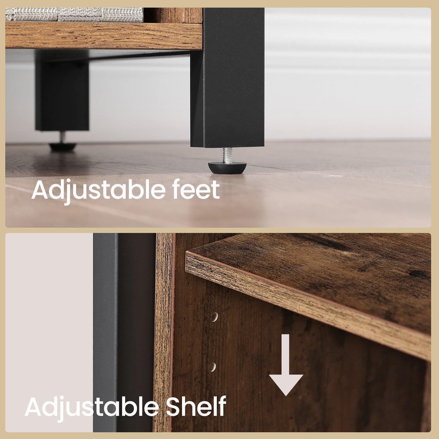 Free-Standing Storage Corner Shelf - 37L - Particleboard - 3 Shelves