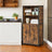 Freestanding Storage Cabinet - Wood - Rustic Brown and Black - Multifunctional with Adjustable Shelf