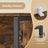 Freestanding Storage Cabinet - Wood - Rustic Brown and Black - Multifunctional with Adjustable Shelf