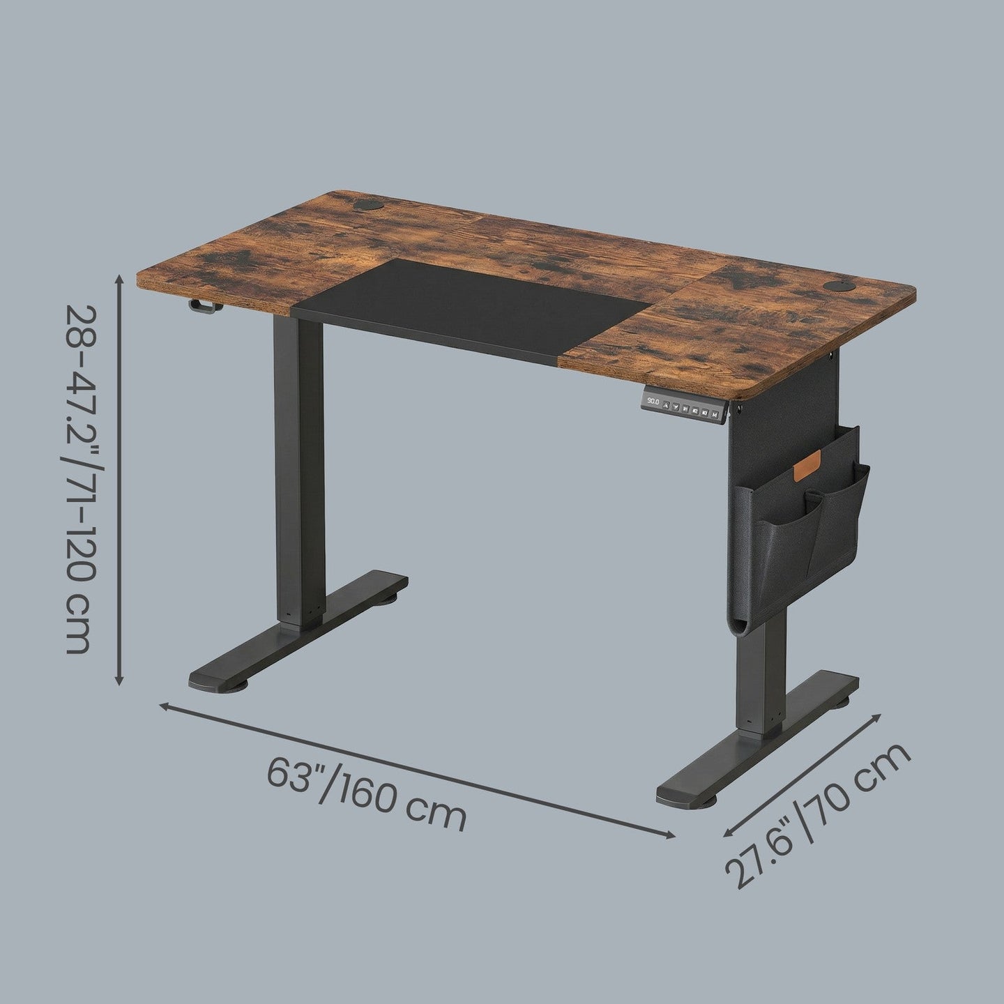 Electric Standing Desk - 70L - Steel - Height Adjustable