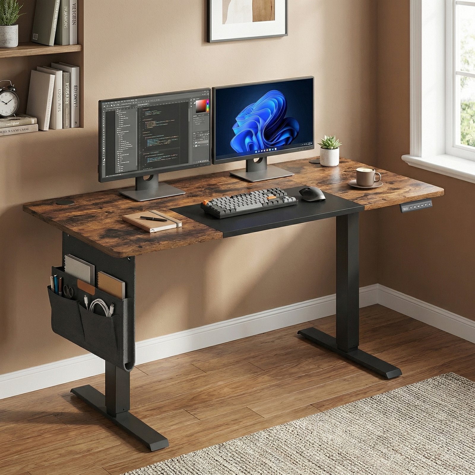 Electric Standing Desk - 70L - Steel - Height Adjustable