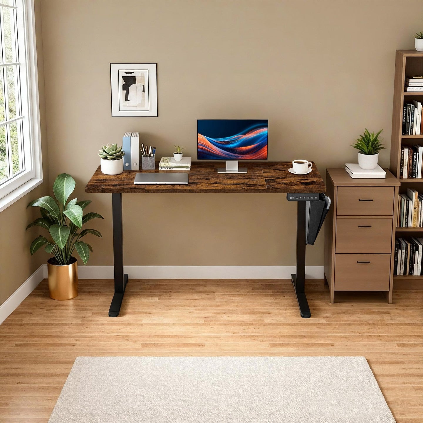 Electric Standing Desk - 120L - Particleboard - Height Adjustable