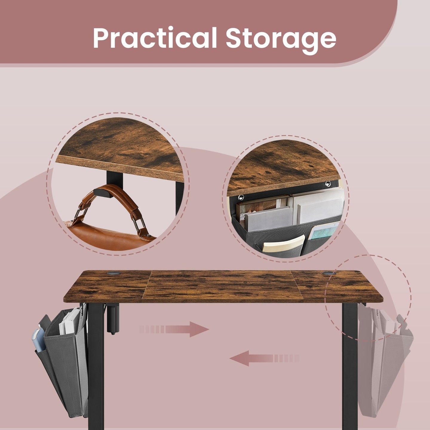 Electric Standing Desk - 120L - Particleboard - Height Adjustable