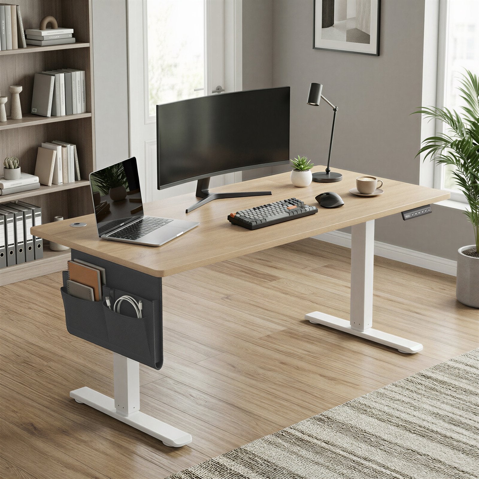 Electric Standing Desk - 70L - Particleboard - Height Adjustable