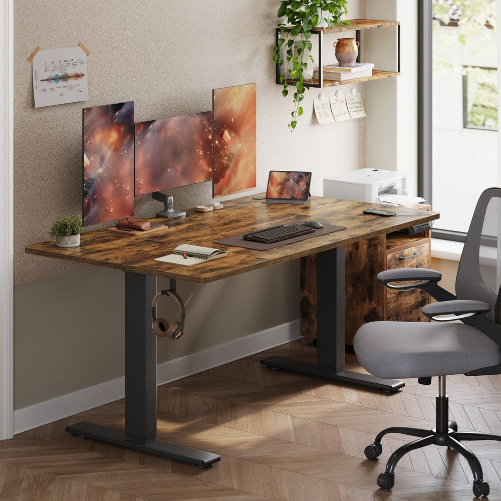 Electric Standing Desk - 140x80 - Particleboard - Height Adjustable