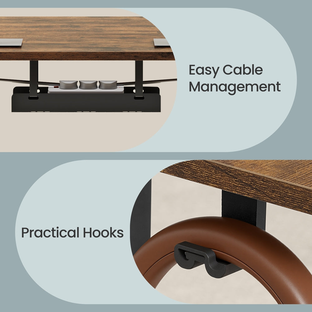 Electric Standing Desk - 140x80 - Particleboard - Height Adjustable