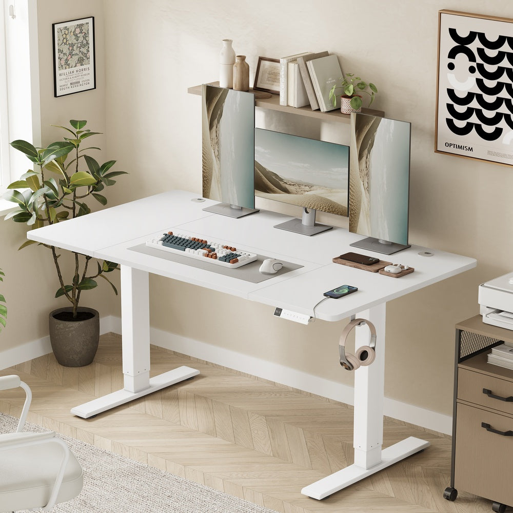 Electric Standing Desk - 140 x 80 - Particleboard - Height Adjustable