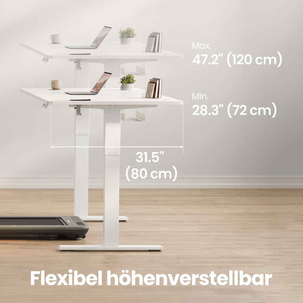 Electric Standing Desk - 140 x 80 - Particleboard - Height Adjustable