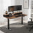 Electric Standing Desk - Wood and Steel - Rustic Brown
