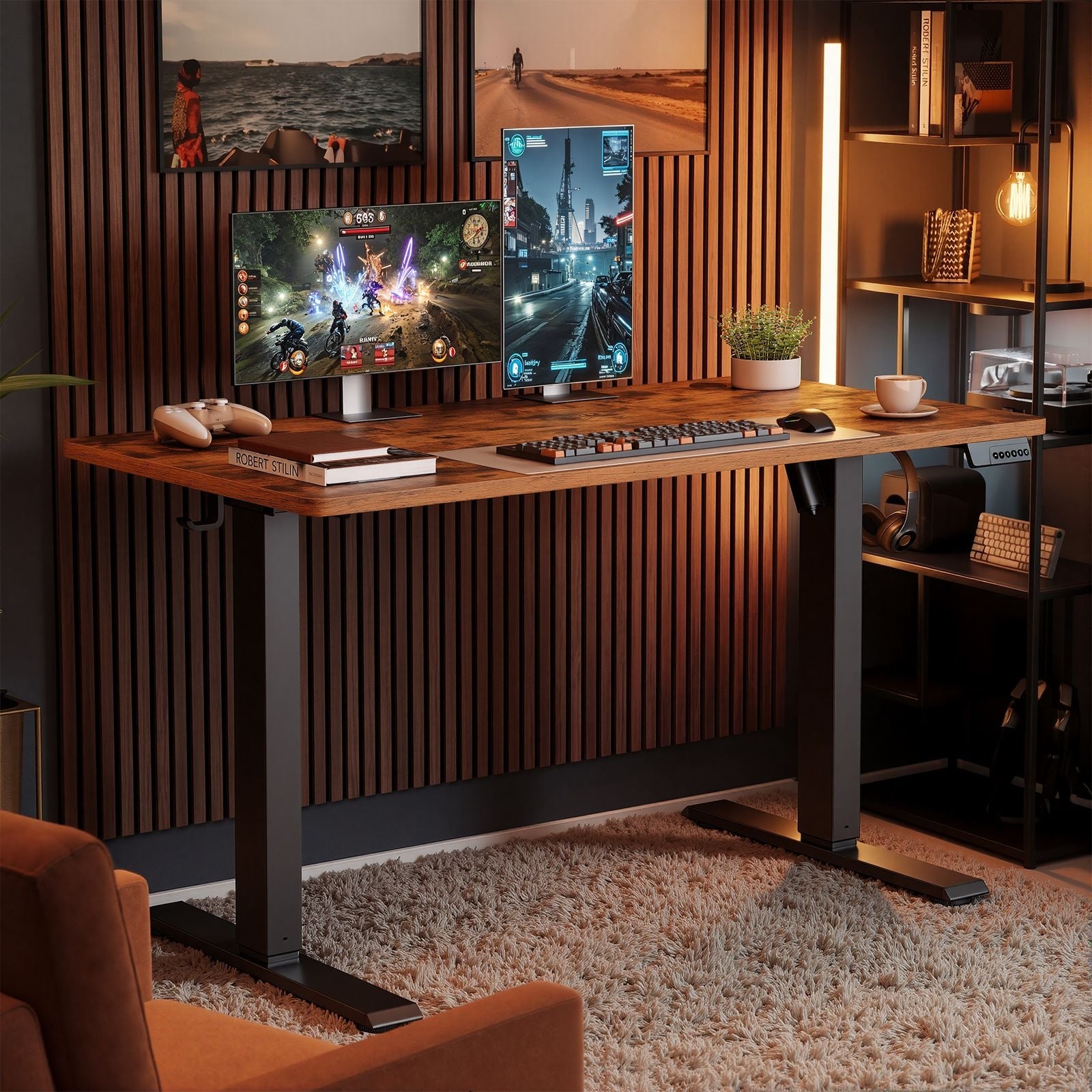 Electric Standing Desk - 120L - Steel - Height Adjustable