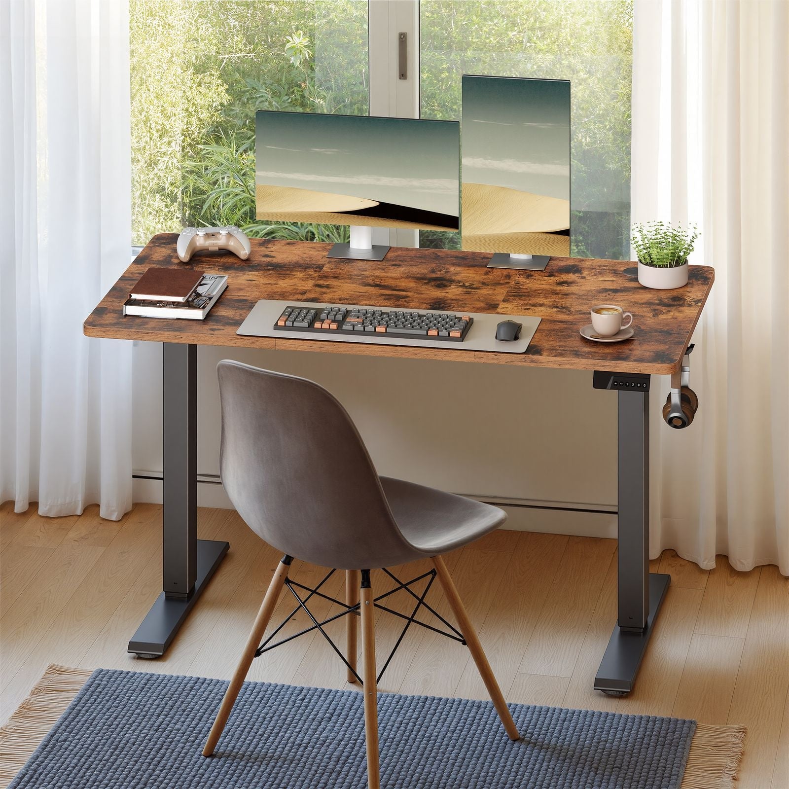 Electric Standing Desk - 120L - Steel - Height Adjustable