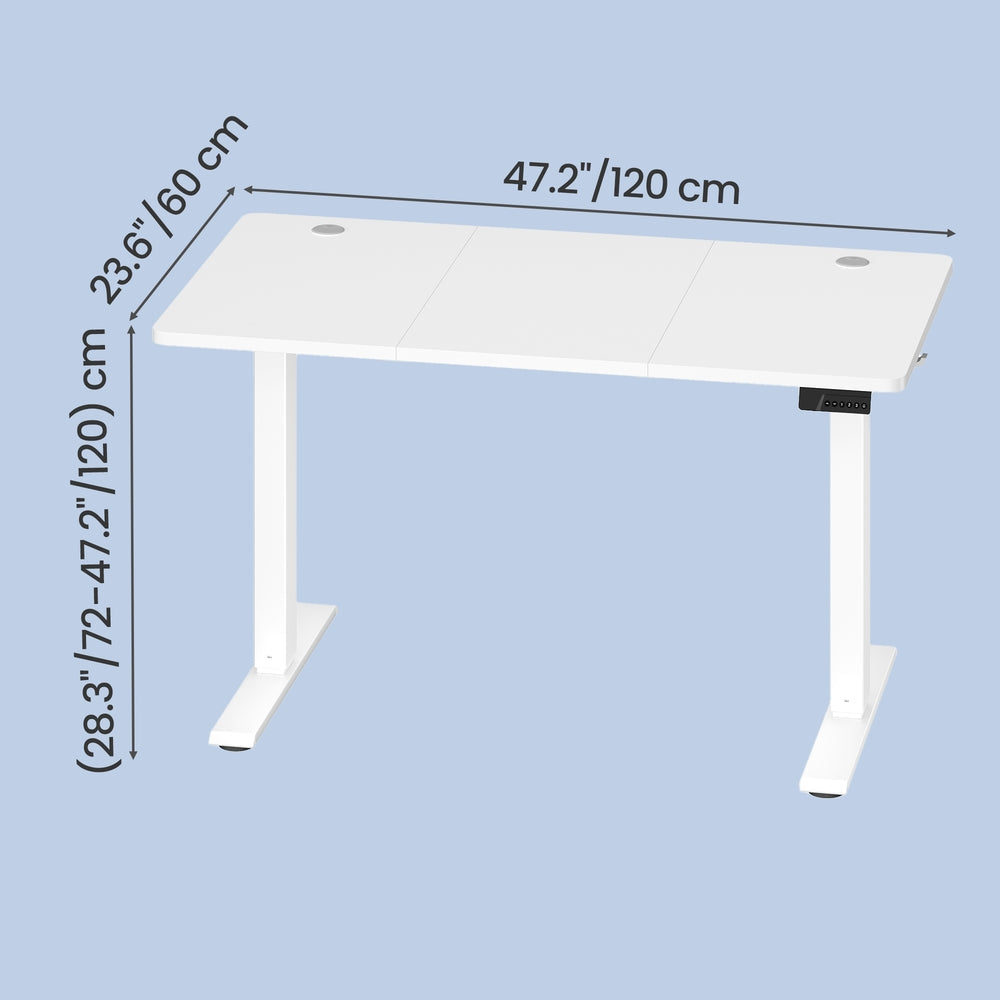 Electric Standing Desk - 120x60 - Steel - Height Adjustable