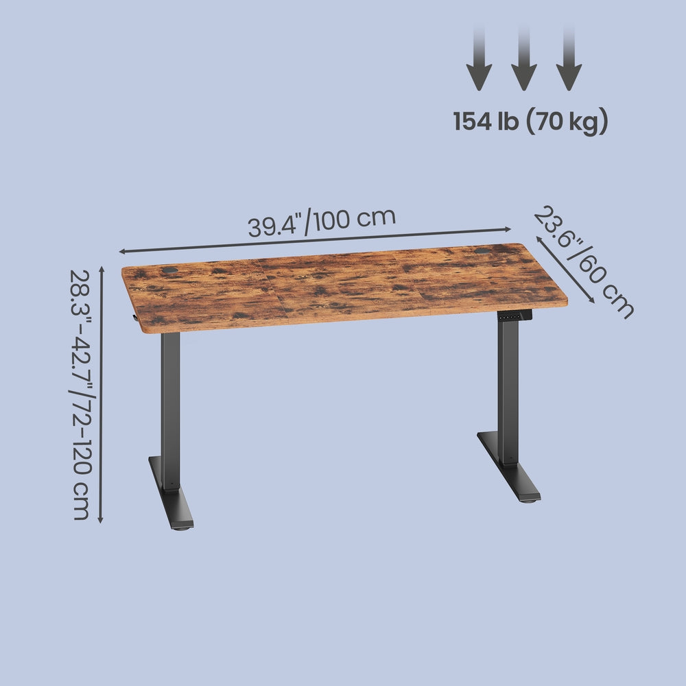 Electric Standing Desk - 120L - Steel - Height Adjustable