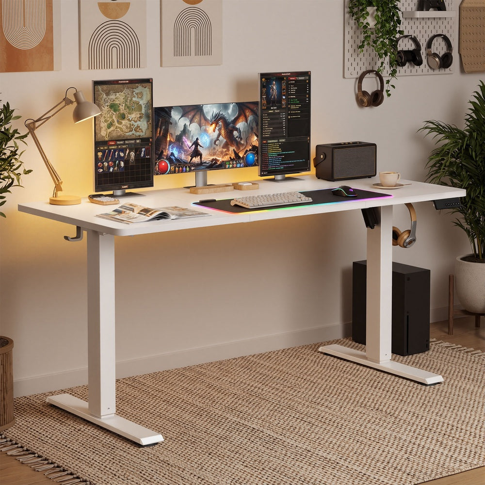 Height Adjustable Desk - 120L - Steel - Electric Operation