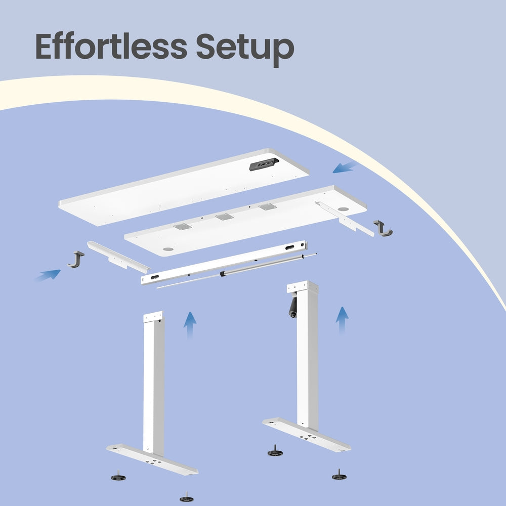 Height Adjustable Desk - 120L - Steel - Electric Operation