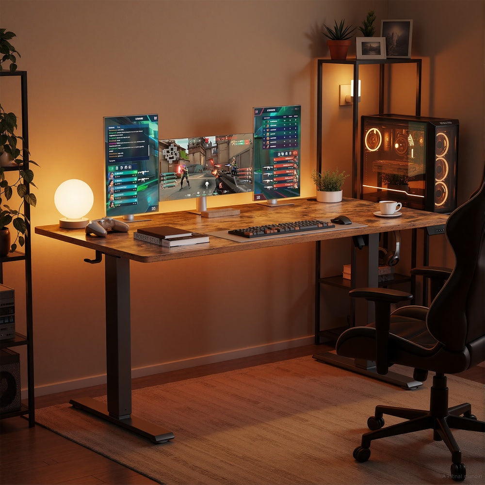 Electric Standing Desk - 120L - Steel - Height Adjustable