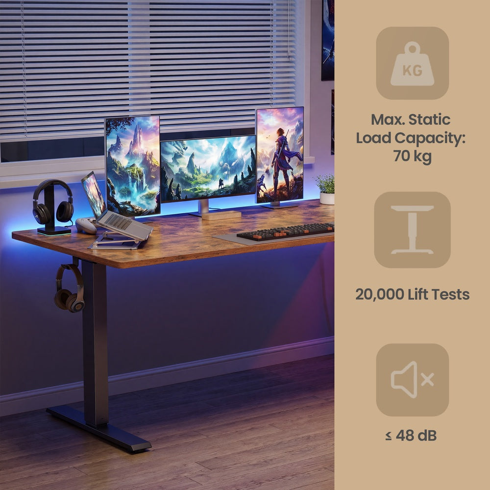 Electric Standing Desk - 120L - Steel - Height Adjustable