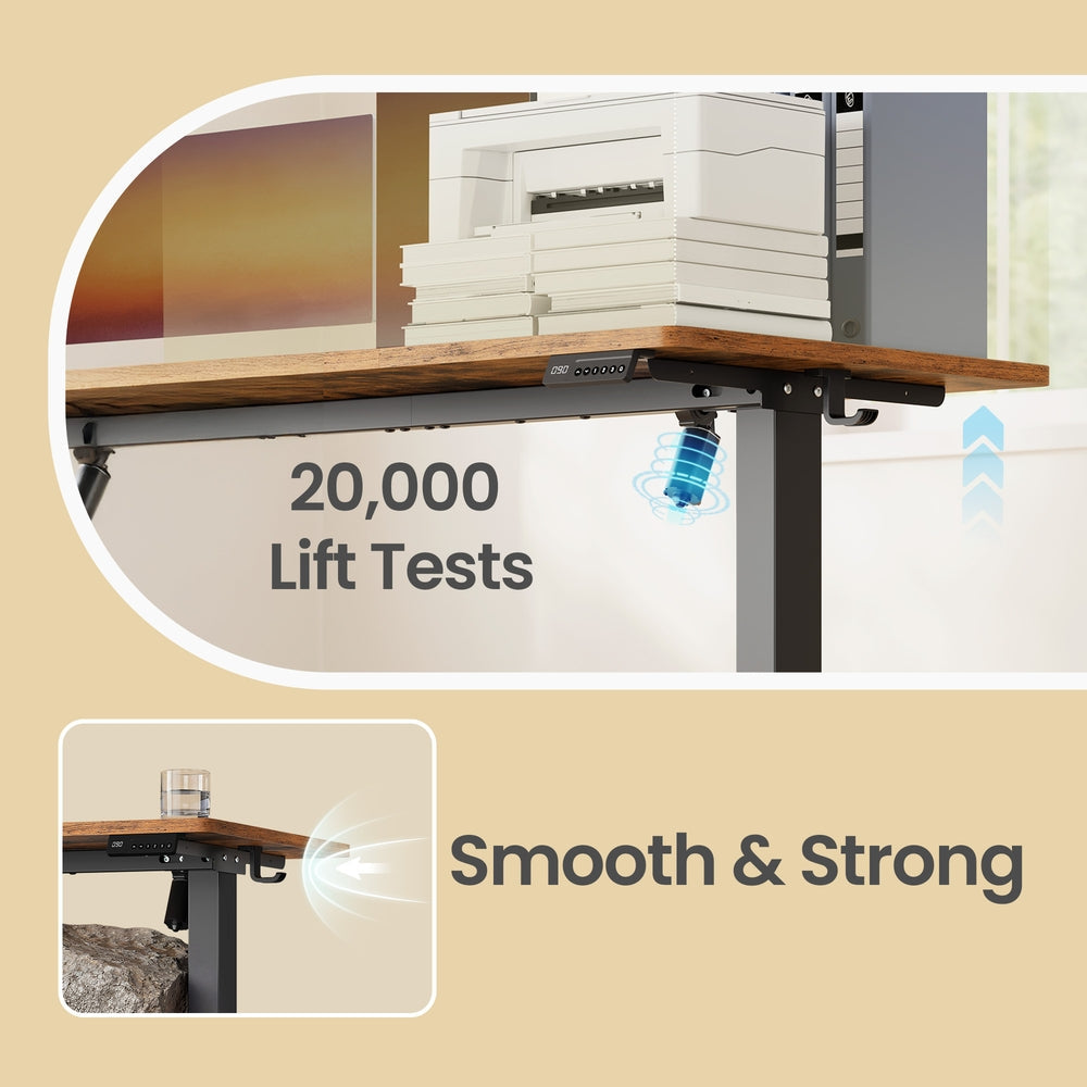 Electric Standing Desk - 120L - Steel - Height Adjustable