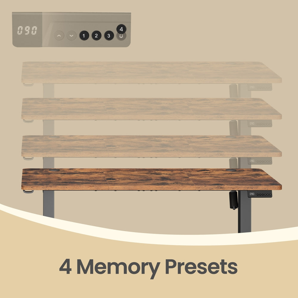 Electric Standing Desk - 120L - Steel - Height Adjustable