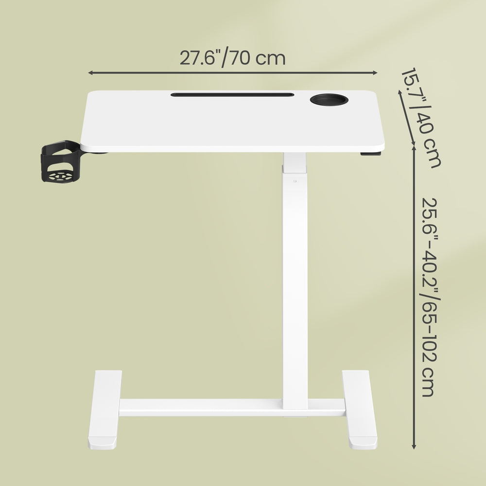 Rolling Adjustable Laptop Table - 70 x 40 - Steel - Height Adjustable