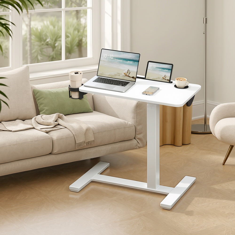 Rolling Adjustable Laptop Table - 70 x 40 - Steel - Height Adjustable