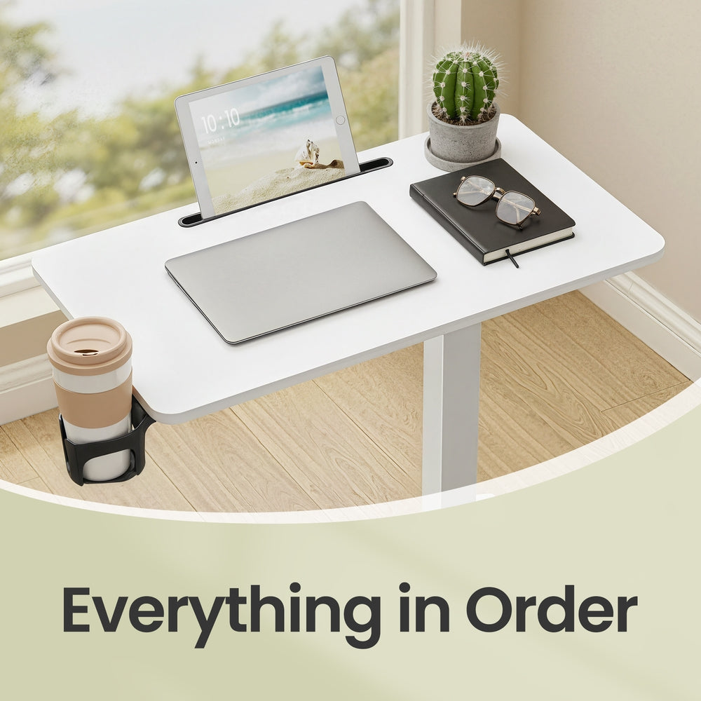 Rolling Adjustable Laptop Table - 70 x 40 - Steel - Height Adjustable