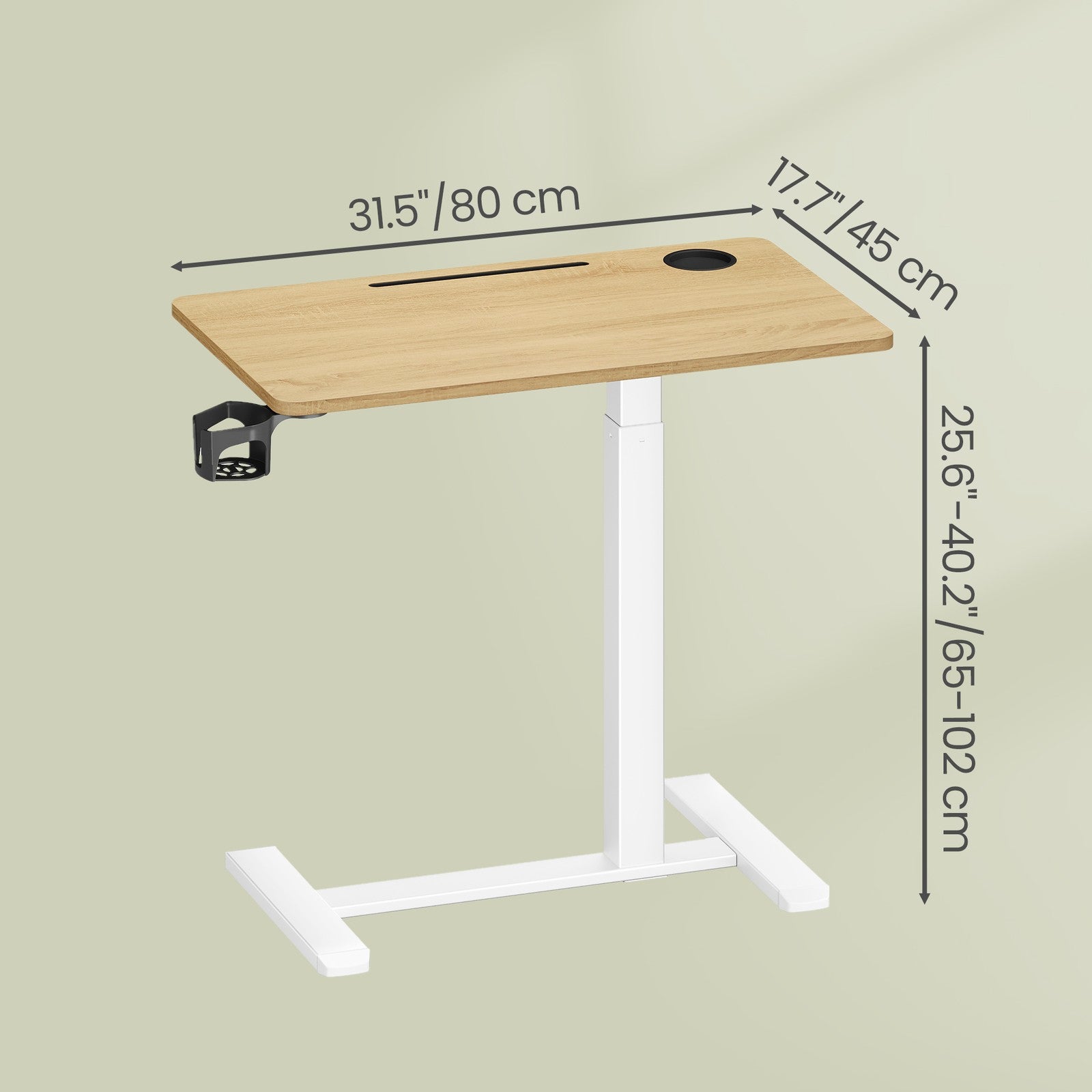 Overbed Table - 70 x 40 - Steel - Adjustable Height