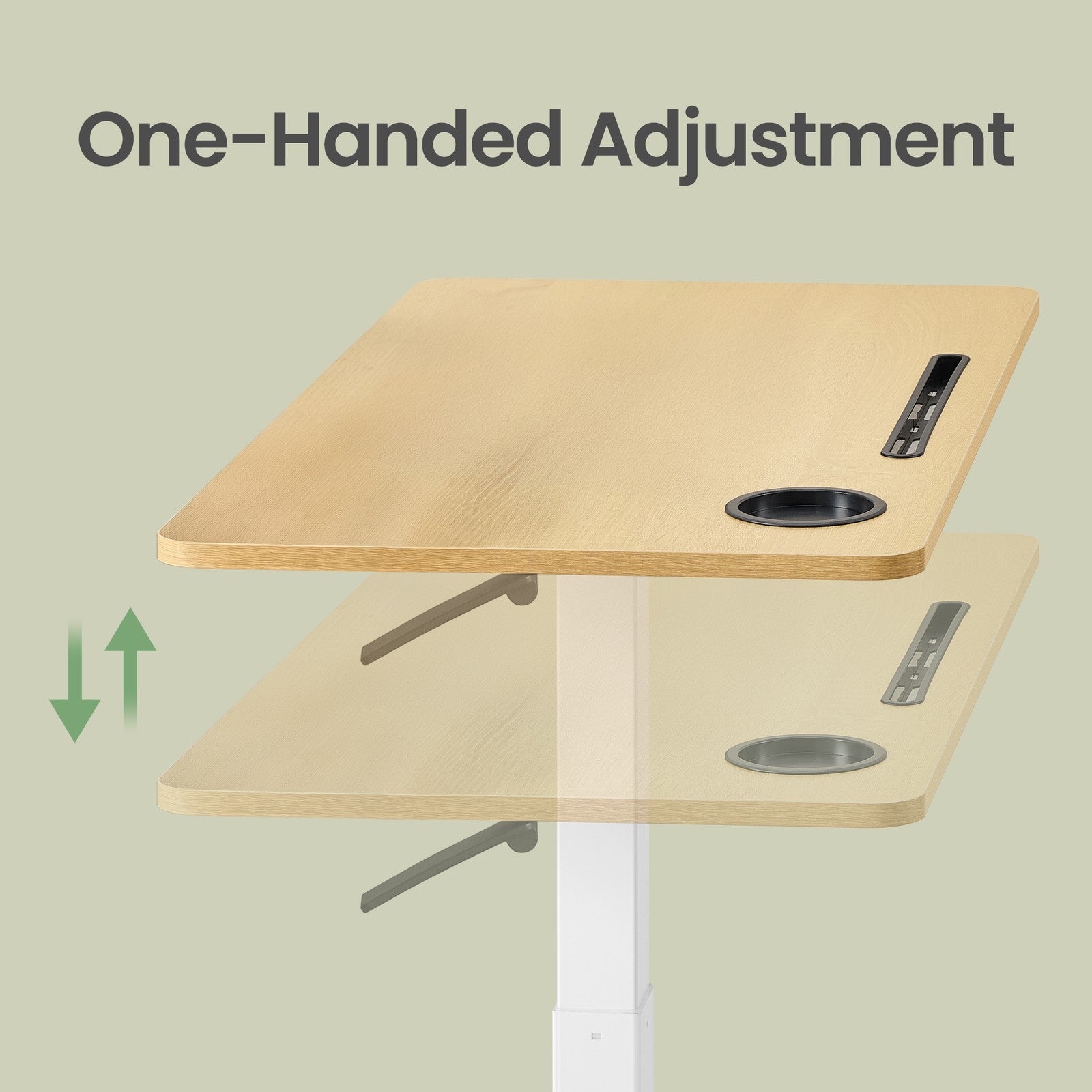 Overbed Table - 70 x 40 - Steel - Adjustable Height