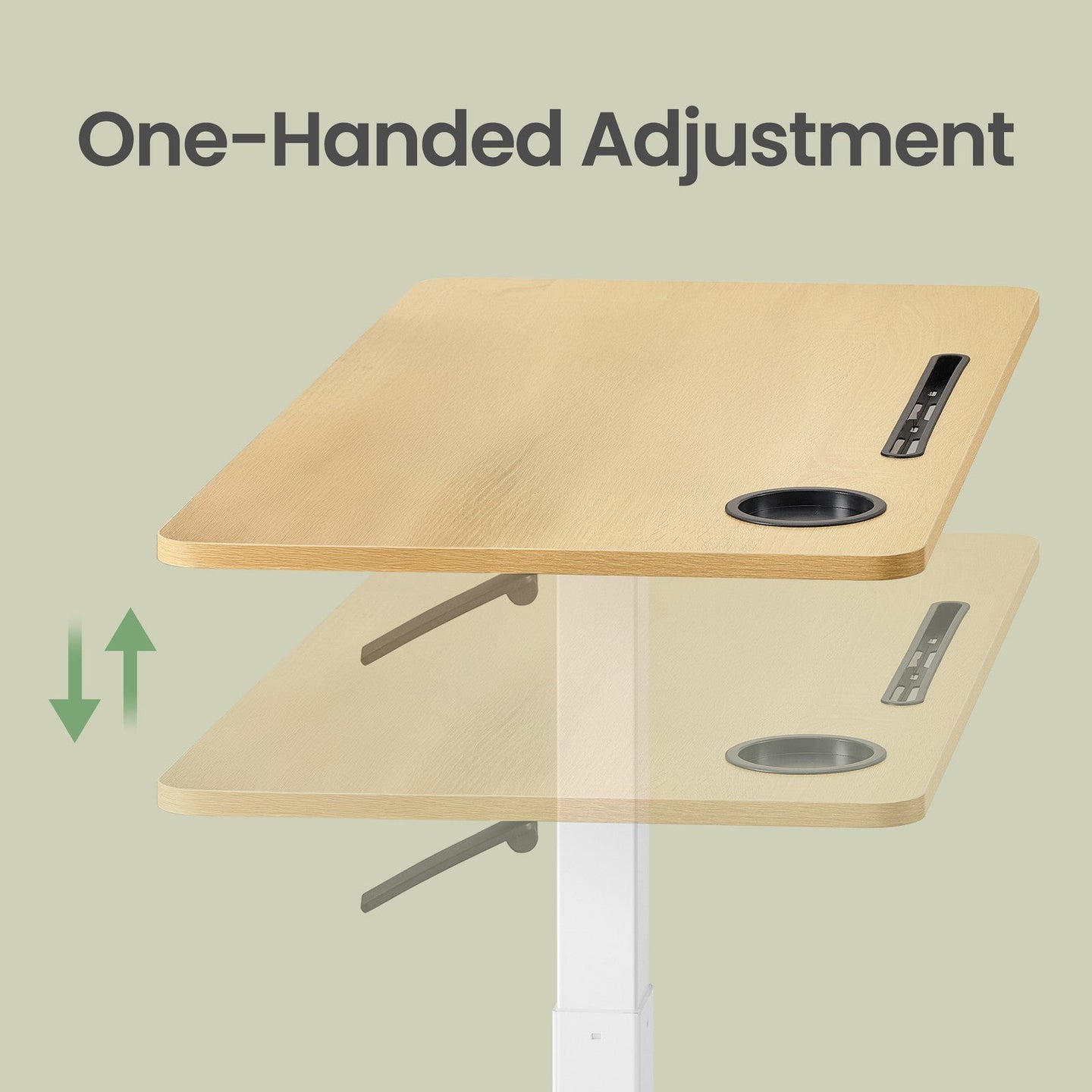 Overbed Table - 70 x 40 - Steel - Adjustable Height