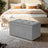 Ottoman Storage Bench - Linen-Look Fabric - Dark Grey