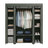 Closet Wardrobe - Fabric and Metal Tube - Laurel Green