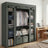 Closet Wardrobe - Fabric and Metal Tube - Laurel Green
