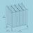 Rolling Laundry Sorter - Powder Coated Steel Tube and Nylon Castor - Beige