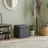 Set of 2 Storage Ottomans - Fabric - Dark Grey - Foldable Foot Rest Stools with Storage