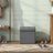 Set of 2 Storage Ottomans - Fabric - Dark Grey - Foldable Foot Rest Stools with Storage