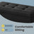 Storage Ottoman Bench - Fabric - Ink Black - Foldable with Storage