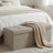 Storage Ottoman Bench - MDF and Linen-Look Fabric - Camel Brown